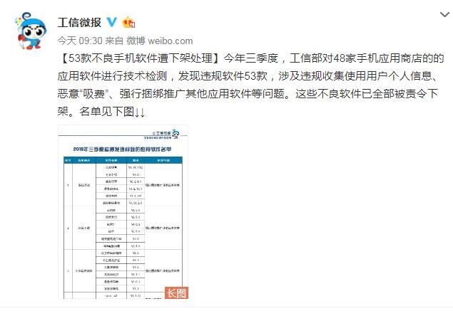 53款A(yù)PP吸費(fèi)，工信部：涉嫌違規(guī)已被責(zé)令下架