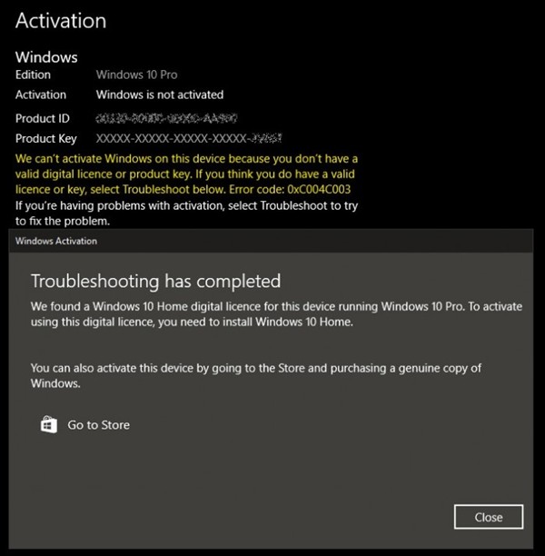 微軟工程師：Windows 10專(zhuān)業(yè)版無(wú)法激活問(wèn)題已解決